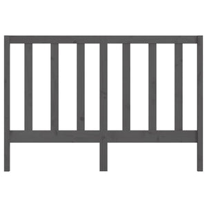 Testiera per Letto Grigia 126x4x100cm in Legno Massello di Pino 817682
