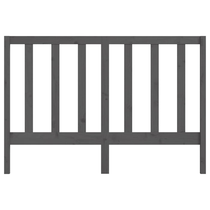 Testiera per Letto Grigia 126x4x100cm in Legno Massello di Pino 817682