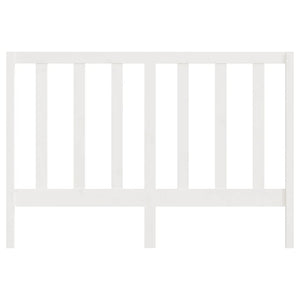 Testiera per Letto Bianca 146x4x100 cm Legno Massello di Pino 817691