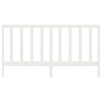 Testiera per Letto Bianca 206x4x100 cm Legno Massello di Pino 817711