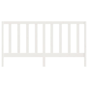 Testiera per Letto Bianca 206x4x100 cm Legno Massello di Pino 817711