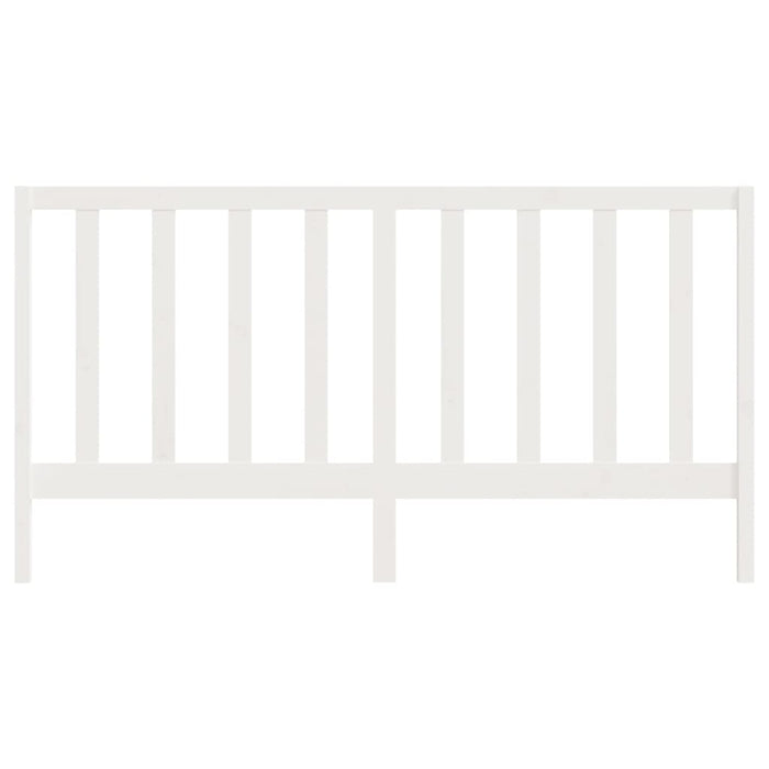 Testiera per Letto Bianca 206x4x100 cm Legno Massello di Pino 817711