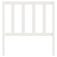 Testiera per Letto Bianca 81x4x100 cm in Legno Massello di Pino