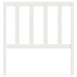 Testiera per Letto Bianca 81x4x100 cm in Legno Massello di Pino