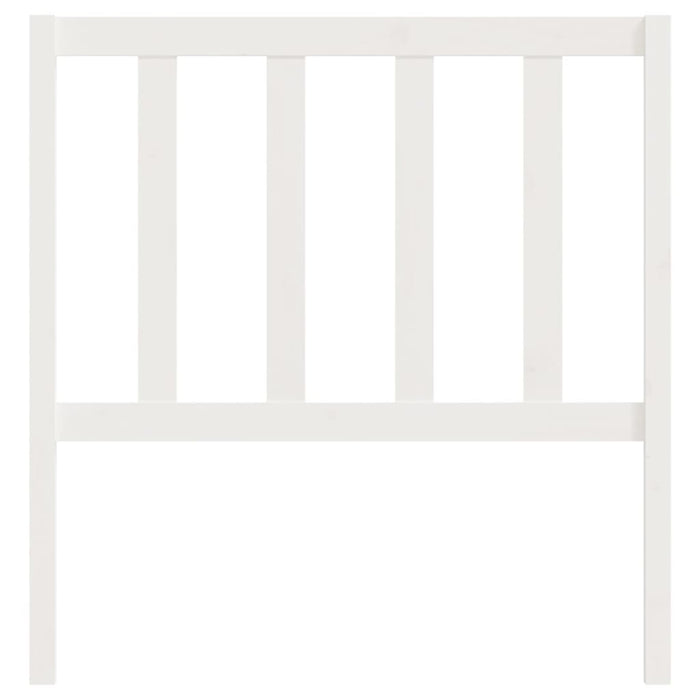 Testiera per Letto Bianca 81x4x100 cm in Legno Massello di Pino