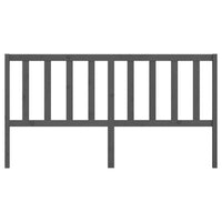 Testiera per Letto Grigia 186x4x100cm in Legno Massello di Pino cod mxl 33552