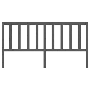 Testiera per Letto Grigia 186x4x100cm in Legno Massello di Pino cod mxl 33552