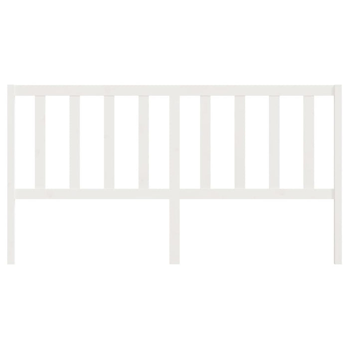 Testiera per Letto Bianca 206x4x100 cm Legno Massello di Pino 817761