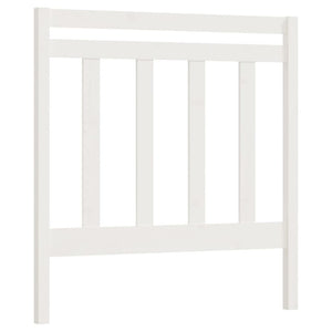 Testiera per Letto Bianca 81x4x100 cm in Legno Massello di Pino