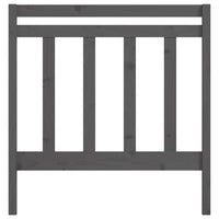 Testiera per Letto Grigia 81x4x100 cm in Legno Massello di Pino 817767