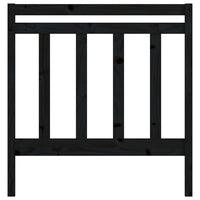 Testiera per Letto Nera 81x4x100 cm in Legno Massello di Pino 817769