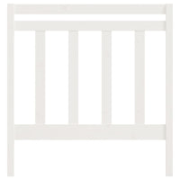 Testiera per Letto Bianca 106x4x100cm in Legno Massello di Pino 817776