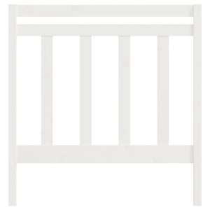 Testiera per Letto Bianca 106x4x100cm in Legno Massello di Pino 817776