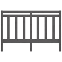 Testiera per Letto Grigia 141x4x100cm in Legno Massello di Pino 817787