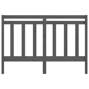Testiera per Letto Grigia 141x4x100cm in Legno Massello di Pino 817787