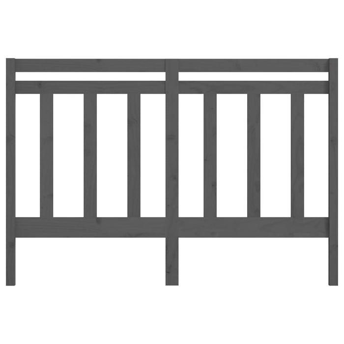 Testiera per Letto Grigia 146x4x100 cm Legno Massello di Pino 817792