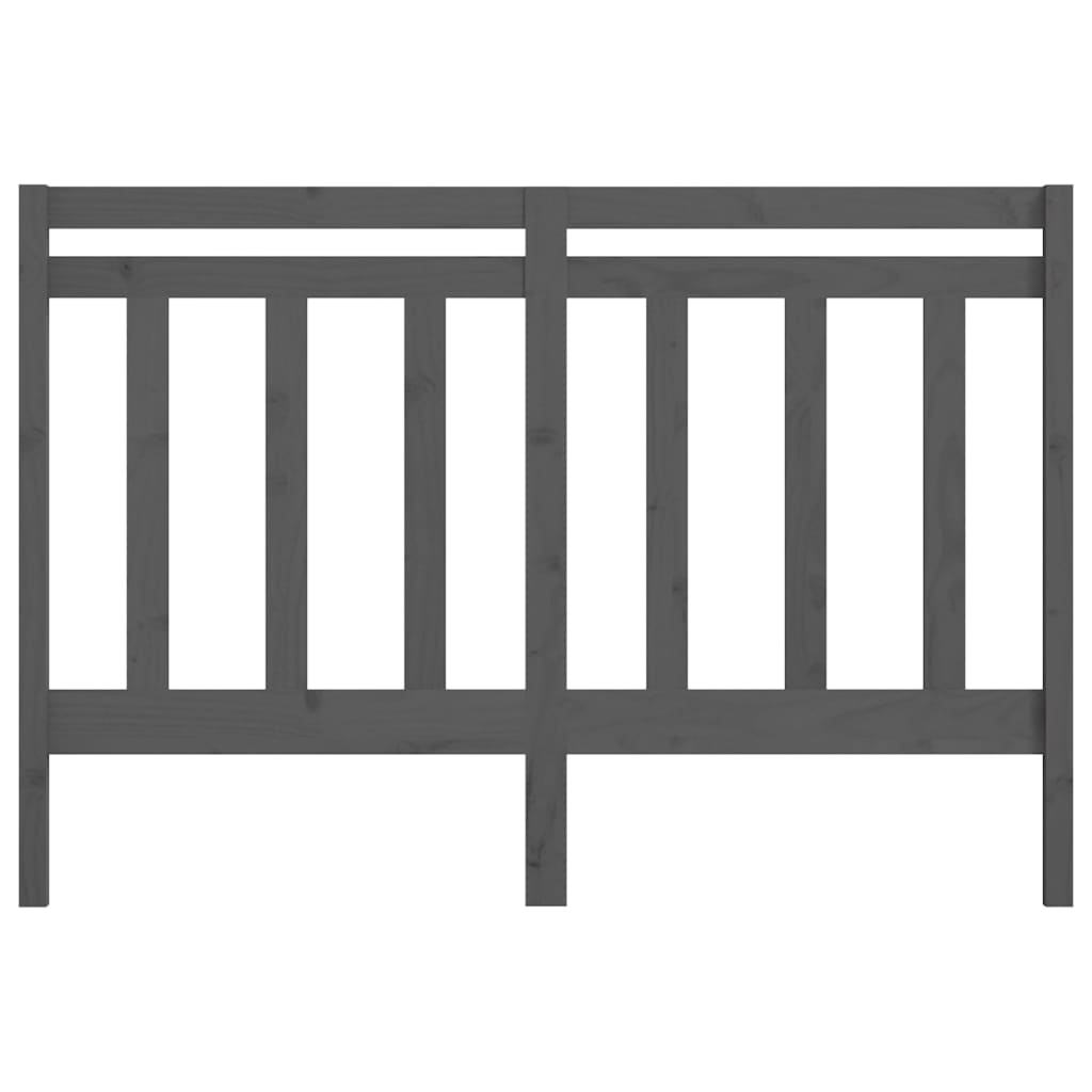 Testiera Letto Grigia 166x4x100 cm in Legno Massello di Pino 817802