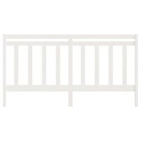 Testiera per Letto Bianca 206x4x100 cm Legno Massello di Pino 817811
