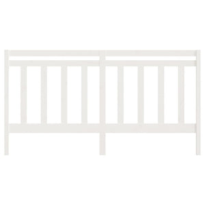 Testiera per Letto Bianca 206x4x100 cm Legno Massello di Pino 817811