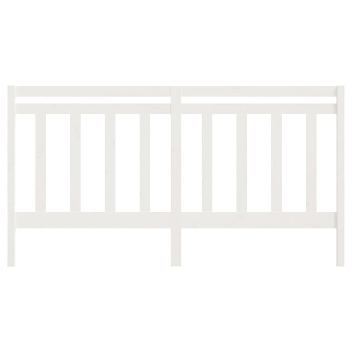 Testiera per Letto Bianca 206x4x100 cm Legno Massello di Pino 817811