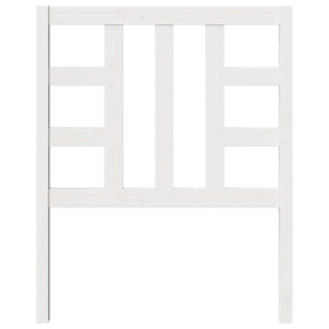 Testiera per Letto Bianca 81x4x100 cm in Legno Massello di Pino 817816