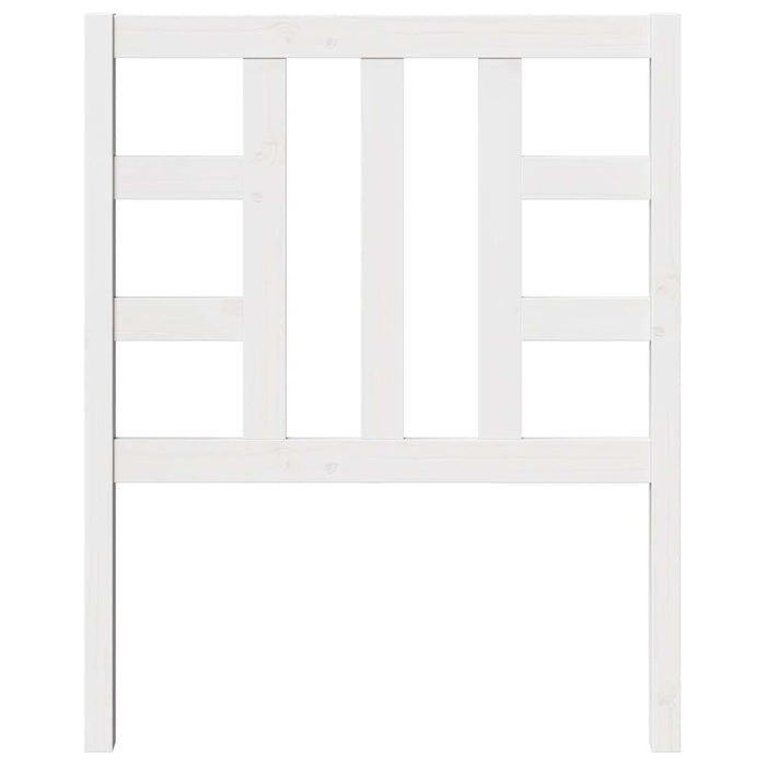 Testiera per Letto Bianca 81x4x100 cm in Legno Massello di Pino 817816