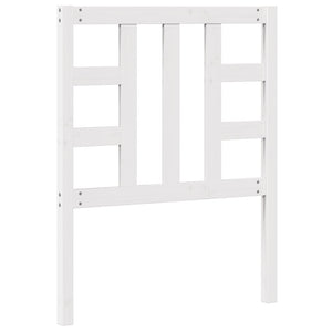 Testiera per Letto Bianca 81x4x100 cm in Legno Massello di Pino 817816