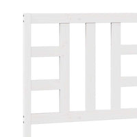 Testiera per Letto Bianca 81x4x100 cm in Legno Massello di Pino 817816