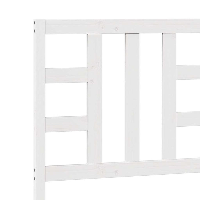 Testiera per Letto Bianca 81x4x100 cm in Legno Massello di Pino 817816