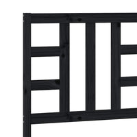 Testiera per Letto Nera 81x4x100 cm in Legno Massello di Pino 817819