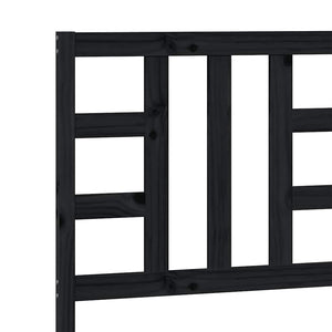 Testiera per Letto Nera 81x4x100 cm in Legno Massello di Pino 817819