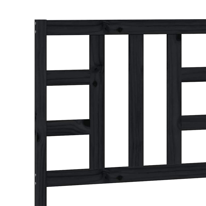 Testiera per Letto Nera 81x4x100 cm in Legno Massello di Pino 817819