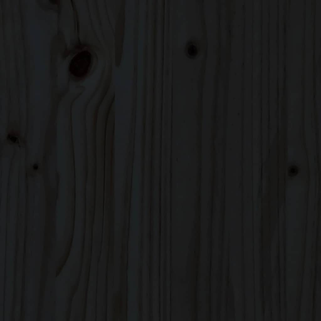 Testiera per Letto Nera 81x4x100 cm in Legno Massello di Pino 817819