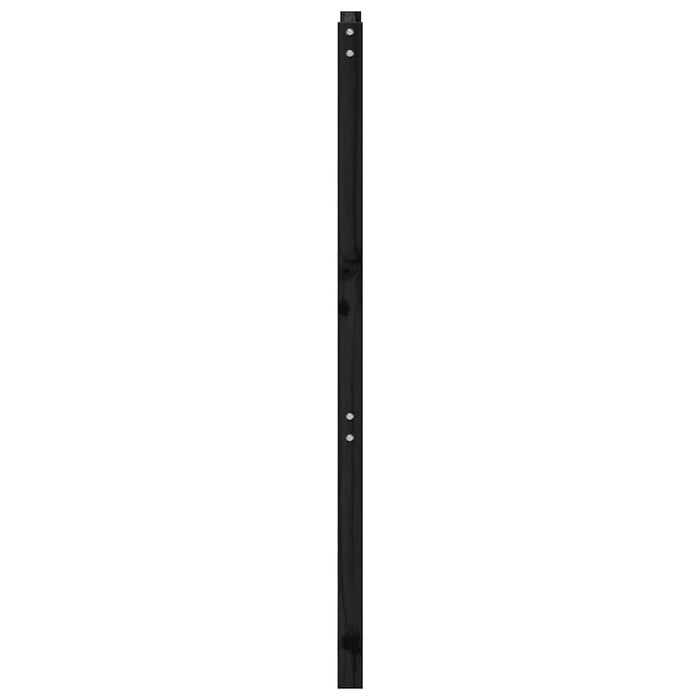 Testiera per Letto Nera 96x4x100 cm in Legno Massello di Pino 817824