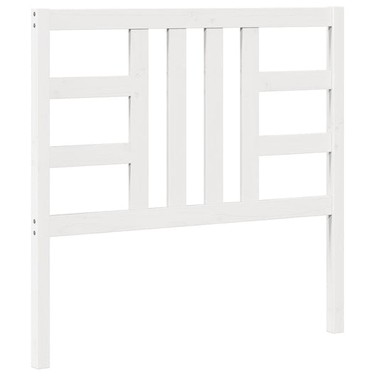 Testiera per Letto-Testata-Testiera Decorativa Bianca 106x4x100 cm Legno Massello di Pino
