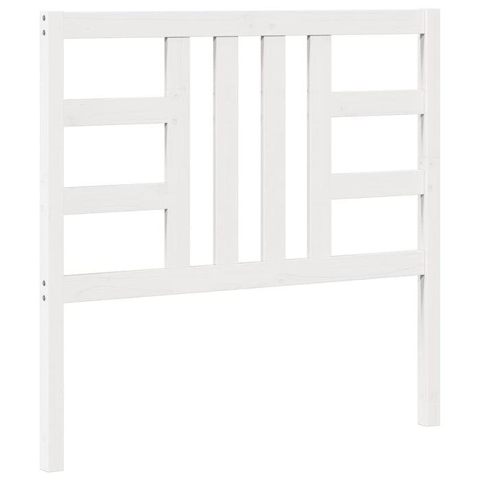 Testiera per Letto-Testata-Testiera Decorativa Bianca 106x4x100 cm Legno Massello di Pino