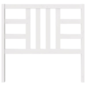 Testiera per Letto Bianca 106x4x100 cm Legno Massello di Pino 817826