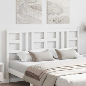Testiera per Letto-Testata-Testiera Decorativa Bianca 156x4x100 cm Legno Massello di Pino