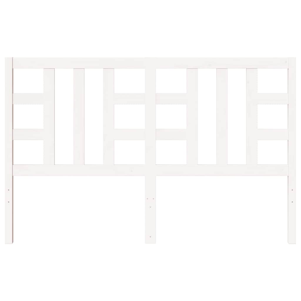 Testiera per Letto Bianca 156x4x100 cm Legno Massello di Pino 817846