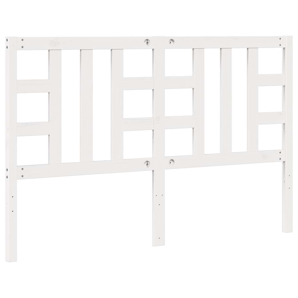 Testiera per Letto-Testata-Testiera Decorativa Bianca 156x4x100 cm Legno Massello di Pino