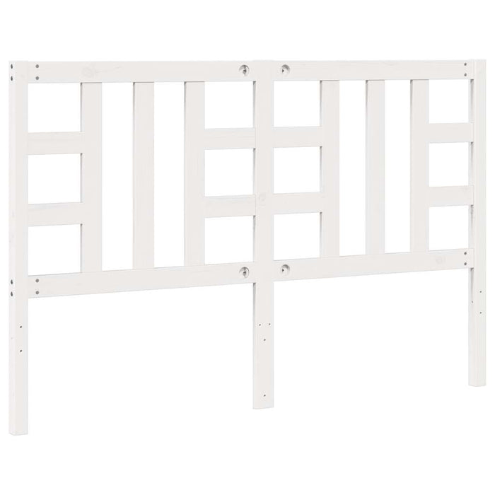 Testiera per Letto-Testata-Testiera Decorativa Bianca 156x4x100 cm Legno Massello di Pino