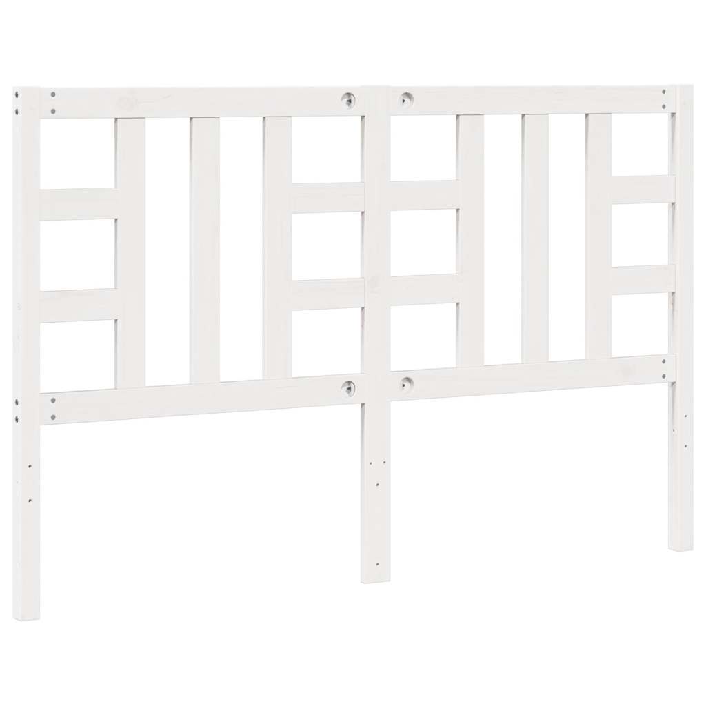 Testiera per Letto Bianca 156x4x100 cm Legno Massello di Pino 817846