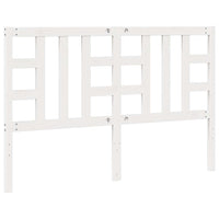 Testiera per Letto Bianca 156x4x100 cm Legno Massello di Pino 817846