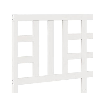 Testiera per Letto Bianca 156x4x100 cm Legno Massello di Pino 817846