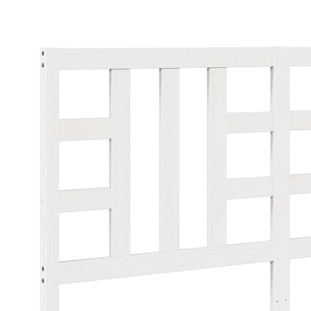 Testiera per Letto-Testata-Testiera Decorativa Bianca 156x4x100 cm Legno Massello di Pino