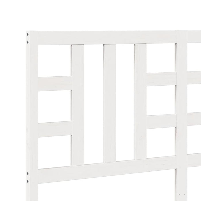 Testiera per Letto-Testata-Testiera Decorativa Bianca 156x4x100 cm Legno Massello di Pino