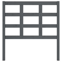 Testiera per Letto-Testata-Testiera Decorativa Grigia 95,5x4x100 cm Legno Massello di Pino 112335