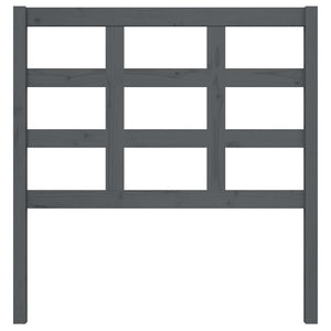Testiera per Letto Grigia 95,5x4x100 cm Legno Massello di Pino 817872