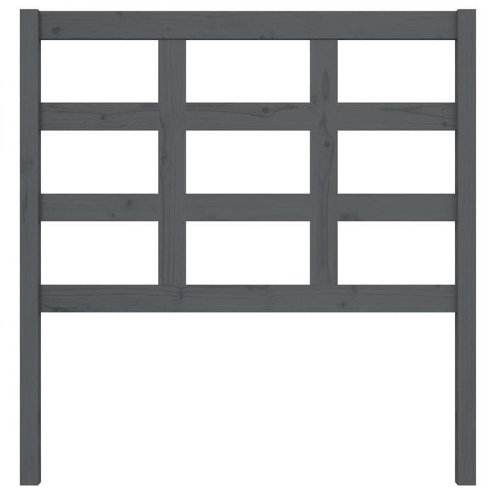 Testiera per Letto Grigia 95,5x4x100 cm Legno Massello di Pino 817872