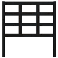 Testiera per Letto Nera 95,5x4x100 cm in Legno Massello di Pino 817874